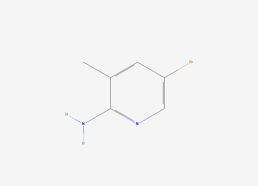 Two-dimensional chemical structure of 2-Amino-5-bromo-3-methylpyridine