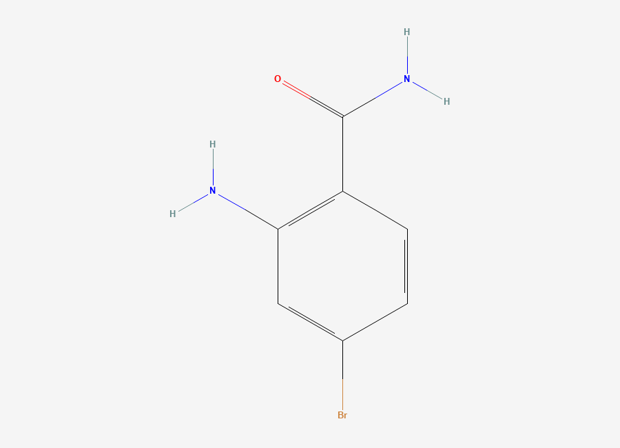 Two-dimensional chemical structure of 2-Amino-4-bromobenzamide