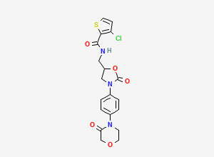 Two-dimensional chemical structure of 3-Chloro Rivaroxaban, CAS 1855920-54-5