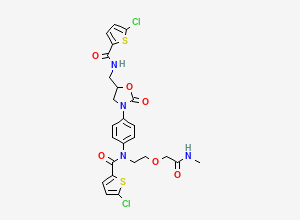 Two-dimensional chemical structure of Rivaroxaban Open-Ring N-Methyl Impurity, CAS 1807455-76-0