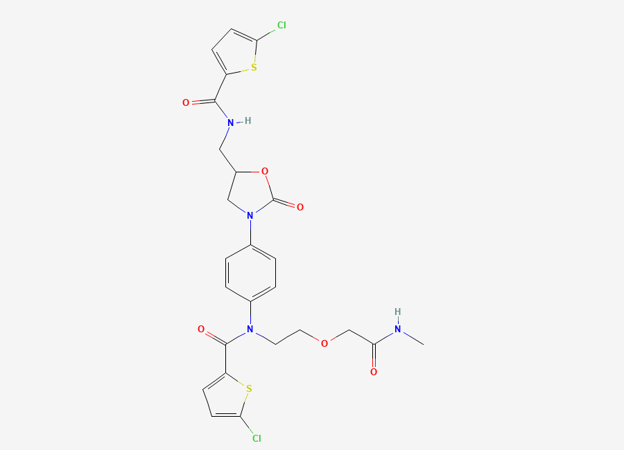Two-dimensional chemical structure of Rivaroxaban Open-Ring N-Methyl Impurity, CAS 1807455-76-0