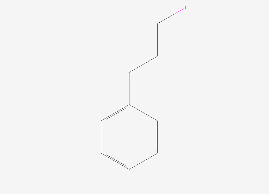 Two-dimensional chemical structure of Benzene, (3-iodopropyl)-