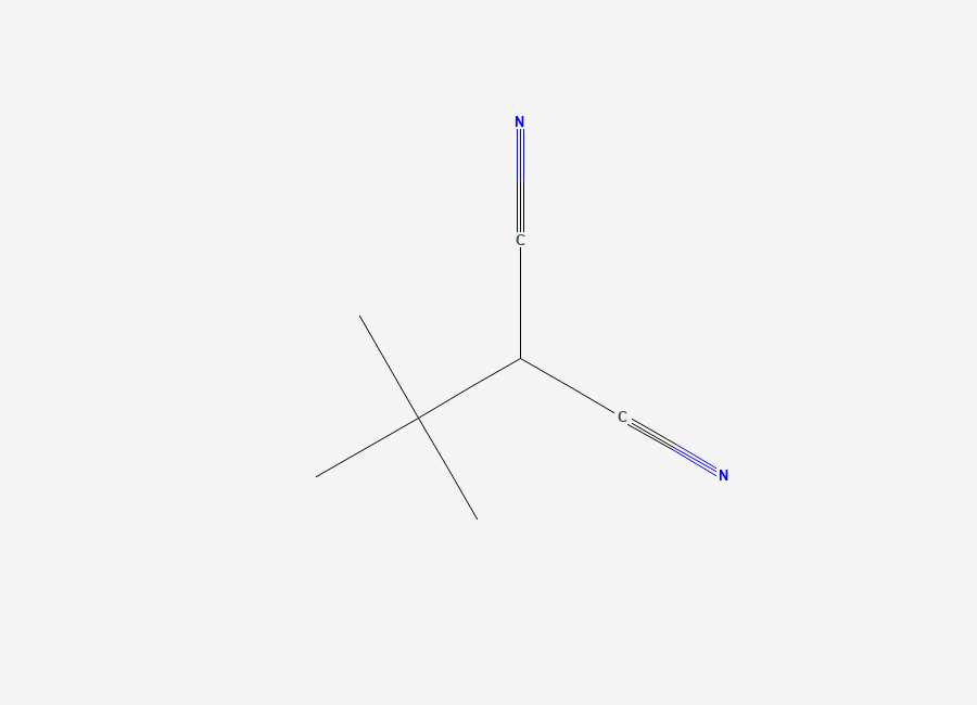 Two-dimensional chemical structure of t-Butylmalononitrile