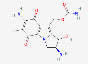 Two-dimensional chemical structure of 1-Hydroxy-2,7-diamino Mitosene (Mixture cis/trans), CAS 1192552-64-9