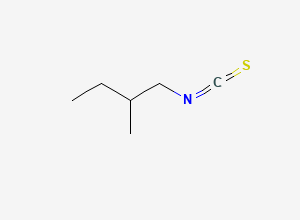 Two-dimensional chemical structure of 2-Methylbutyl isothiocyanate