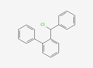 Two-dimensional chemical structure of alpha-Biphenylyl-benzyl chloride