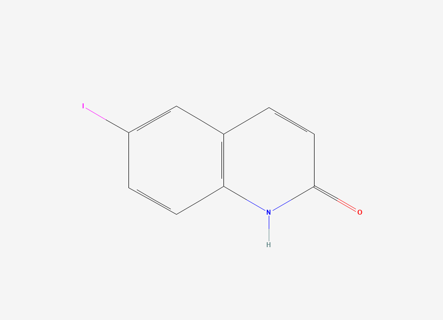 Two-dimensional chemical structure of 6-Iodoquinolin-2(1H)-one