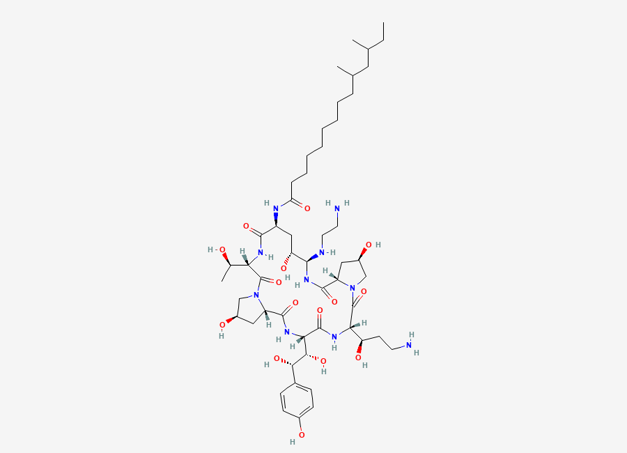 Two-dimensional chemical structure of Caspofungin C0 Impurity, CAS 251095-73-5