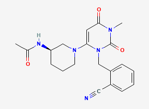 Two-dimensional chemical structure of Alogliptin Impurity C, CAS 1108731-49-2