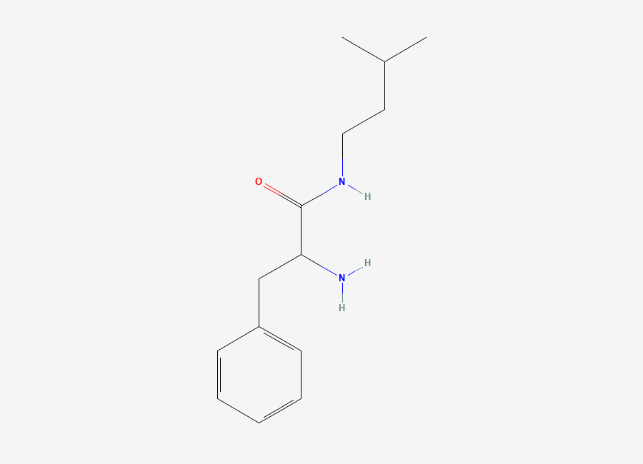 Two-dimensional chemical structure of 2-amino-N-(3-methylbutyl)-3-phenylpropanamide