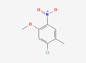 Two-dimensional chemical structure of 1-Chloro-5-methoxy-2-methyl-4-nitrobenzene, CAS 100777-46-6