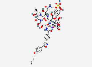Two-dimensional chemical structure of Micafungin Impurity H, CAS 1392514-05-4