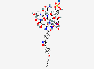 Two-dimensional chemical structure of Desmethyl Micafungin/ Micafungin Impurity B (Na Salt), CAS 1392514-03-2