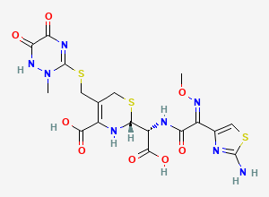 Two-dimensional chemical structure of Ceftriaxone, bound form