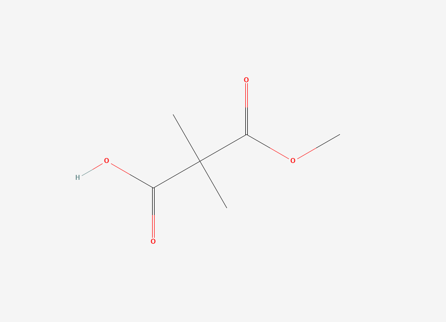 Two-dimensional chemical structure of 3-Methoxy-2,2-dimethyl-3-oxopropanoic acid