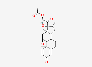 Two-dimensional chemical structure of Betamethasone Acetate EP Impurity D, CAS 912-38-9