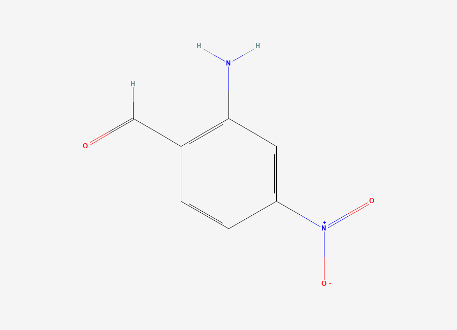 Two-dimensional chemical structure of 2-Amino-4-nitrobenzaldehyde