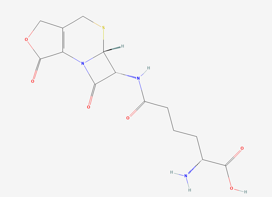 Two-dimensional chemical structure of Cephalosporin Impurity 17