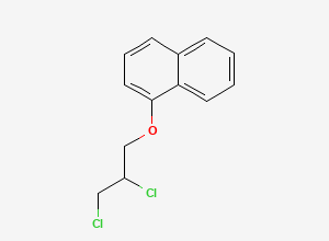 Two-dimensional chemical structure of 1-(2,3-Dichloropropoxy)naphthalene, CAS 2267999-96-0
