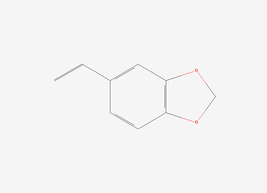 Two-dimensional chemical structure of 1,3-Benzodioxole, 5-ethenyl-