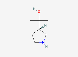 Two-dimensional chemical structure of (S)-2-(3-Pyrrolidinyl)-2-propanol