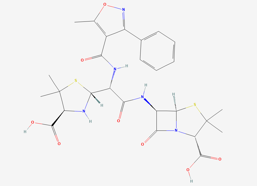 Two-dimensional chemical structure of Oxacillin Impurity 17