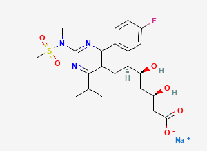 Two-dimensional chemical structure of Rosuvastatin (6S)-Isomer (Sodium Salt), CAS 2125944-54-7
