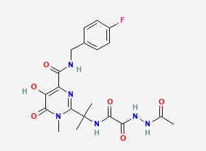 Two-dimensional chemical structure of Raltegravir EP Impurity C, CAS 1391918-17-4