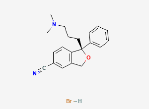 Two-dimensional chemical structure of Escitalopram Desfluoro Impurity (HBr salt), CAS 1346617-30-8