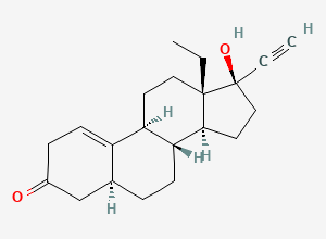 Two-dimensional chemical structure of 1(10)-Dehydro-4(5)-dihydro D-(-)-Norgestrel