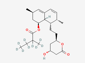 Two-dimensional chemical structure of Lovastatin-D9 (Mixture of Diastereomers)