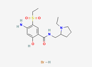 Two-dimensional chemical structure of Desmethyl Amisulpride Hydrobromide