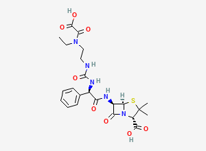 Two-dimensional chemical structure of Piperacillin Sodium EP Impurity M, CAS 64844-70-8