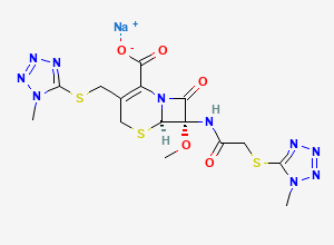 Two-dimensional chemical structure of S-Decyanomethyl-S-(1-methyl-1H-tetrazol-5-yl) Cefmetazole Sodium Salt