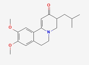Two-dimensional chemical structure of 3-Isobutyl-9,10-dimethoxy-3,4,6,7-tetrahydro-2H-pyrido[2,1-a]isoquinolin-2-one, CAS 100322-43-8