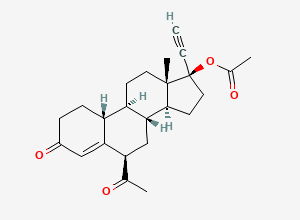 Two-dimensional chemical structure of Norethindrone Acetate EP Impurity D