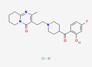 Two-dimensional chemical structure of Risperidone Related Compound G/ Risperidone 2-Hydroxybenzoyl Impurity (HCl Salt), CAS 152542-00-2