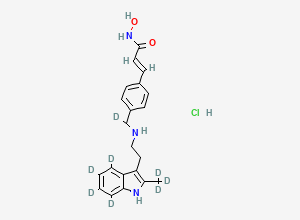 Two-dimensional chemical structure of Panobinostat-D8 (Major) (HCl Salt)