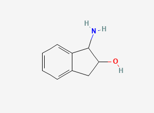 Two-dimensional chemical structure of 1-Amino-2-indanol