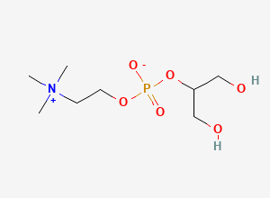 Two-dimensional chemical structure of Beta-Glycerylphosphorylcholine, CAS 18418-25-2