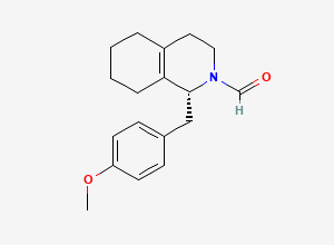 Two-dimensional chemical structure of (R)-1-(4-Methoxybenzyl)-3,4,5,6,7,8-hexahydroisoquinoline-2(1H)-carbaldehyde
