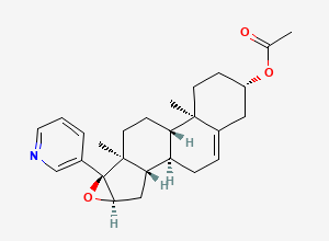 Two-dimensional chemical structure of Alpha-epoxyabiraterone acetate, CAS 2484719-11-9