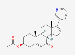 Two-dimensional chemical structure of 7-Keto Abiraterone Acetate, CAS 2410075-48-6