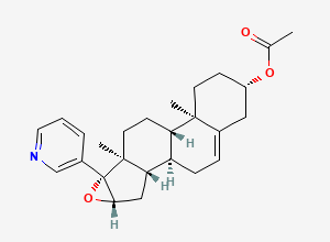 Two-dimensional chemical structure of Beta-epoxyabiraterone acetate, CAS 2484719-26-6