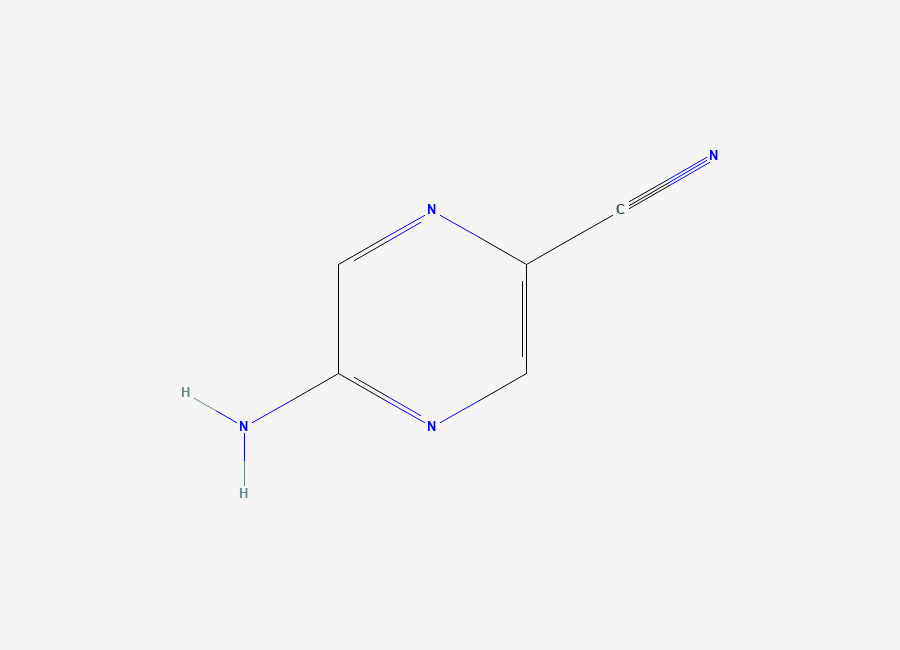 Two-dimensional chemical structure of 5-Aminopyrazine-2-carbonitrile
