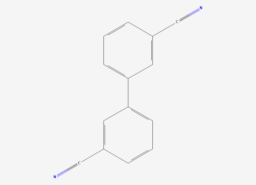 Two-dimensional chemical structure of 3,3'-Dicyanobiphenyl