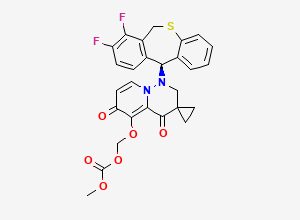Two-dimensional chemical structure of Baloxavir Marboxil Impurity 21, CAS 2365473-17-0