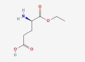 Two-dimensional chemical structure of (4R)-4-amino-5-ethoxy-5-oxopentanoic acid