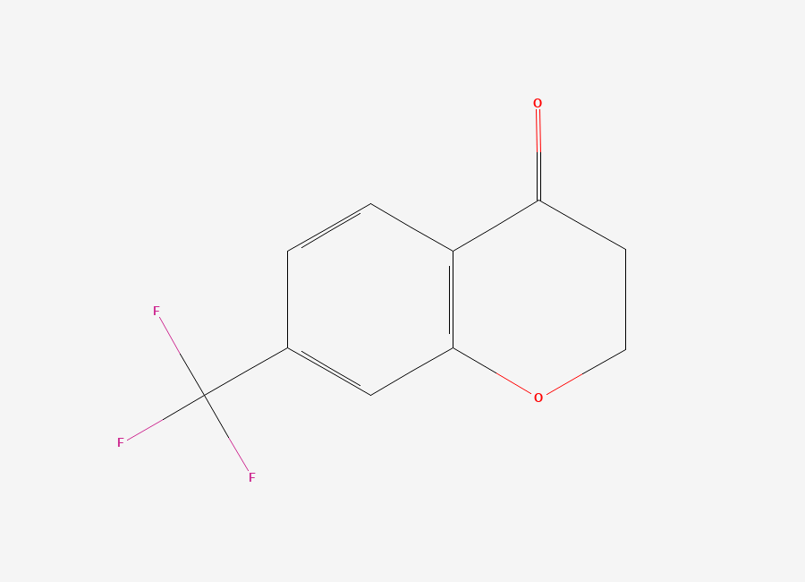 Two-dimensional chemical structure of 7-(Trifluoromethyl)chroman-4-one