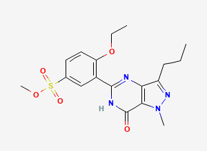 Two-dimensional chemical structure of Sildenafil Sulfonyl Methyl Ester, CAS 2512206-40-3